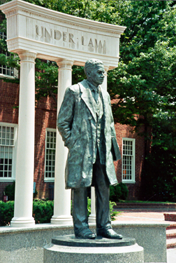 [color photograph of Thurgood Marshall statue]